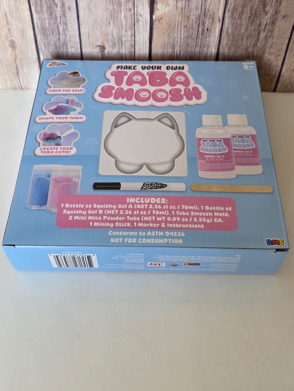 Make Your Own Taba Smoosh Kit Pastel Glitter Cat Design NIB - Picture 6 of 10